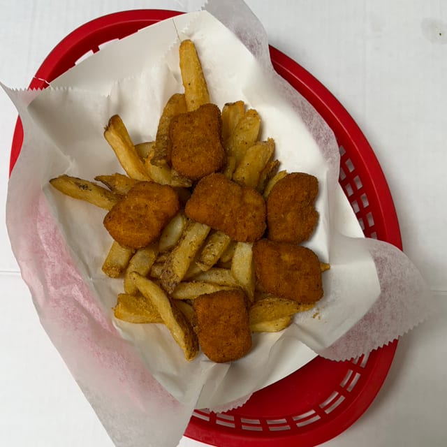 Kids Chicken Nuggets and Fries.