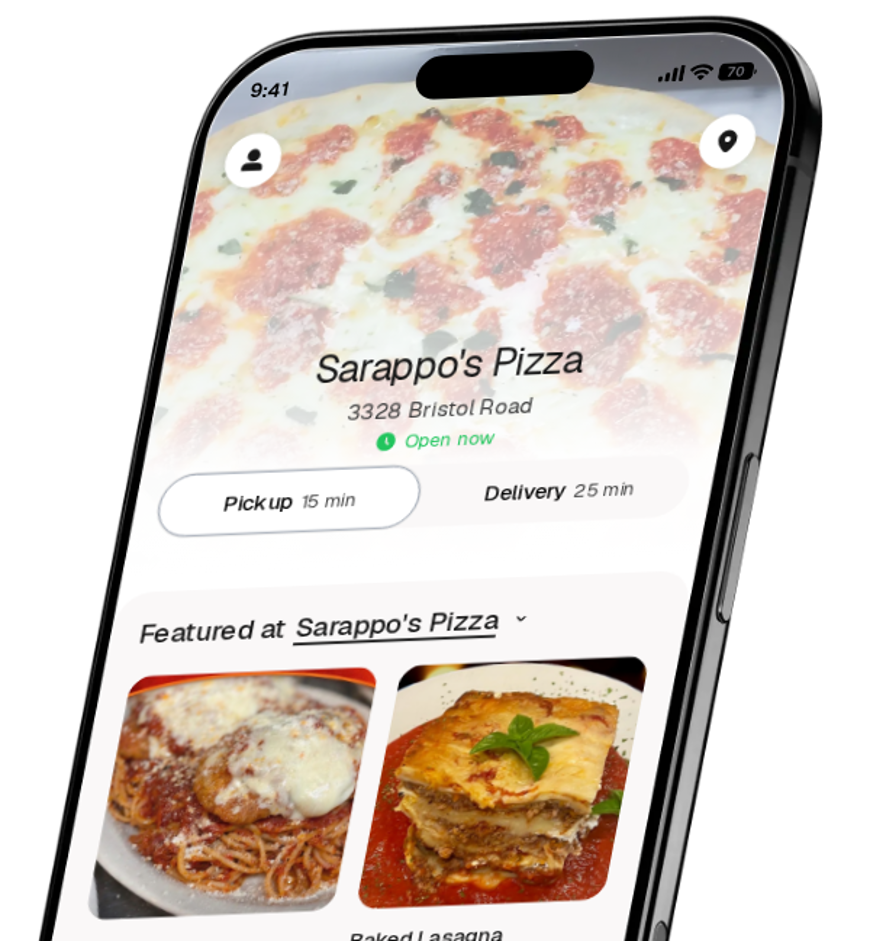 Sarappo's Pizza app preview
