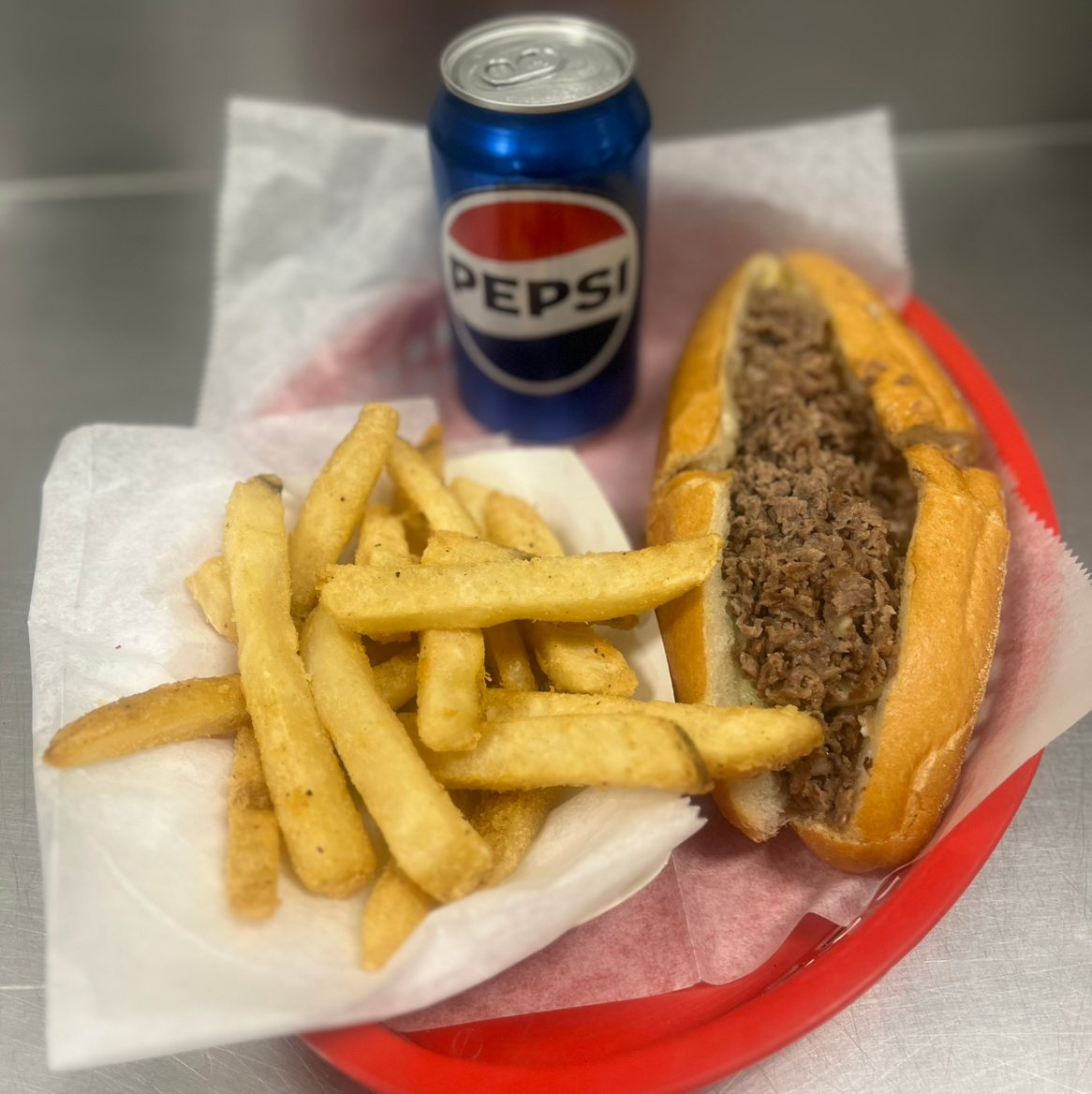 8" Steak Sandwich Meal Deal.