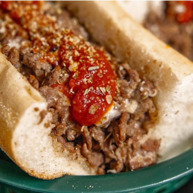 Pizza Steak Sandwich.