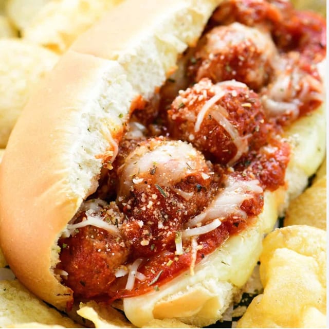 Meatball Parm Sandwich.
